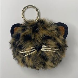 Rare Kate spade Leopard Poof Keychain